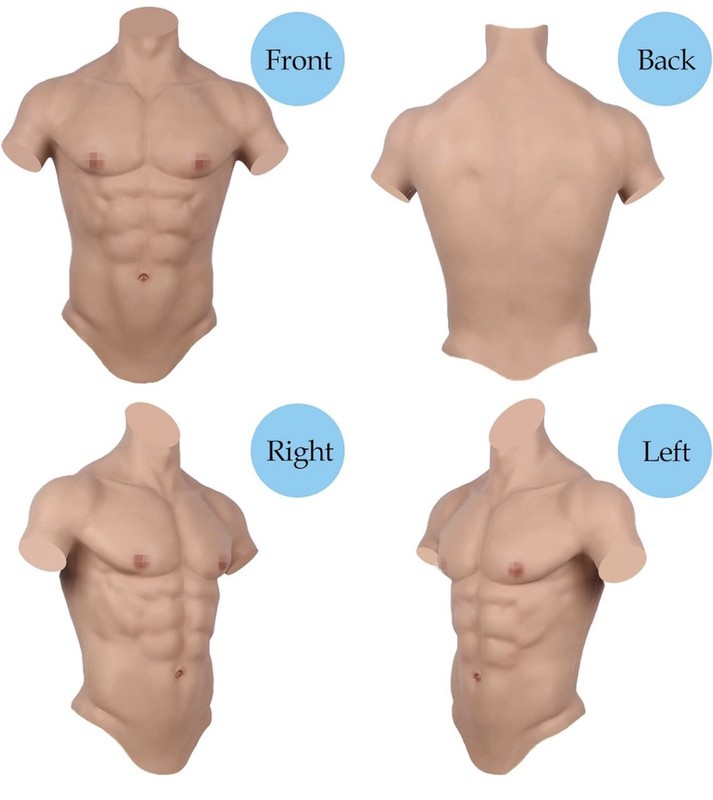New Dark brown Male Silicone Chest Size Large/xtra Large gallery