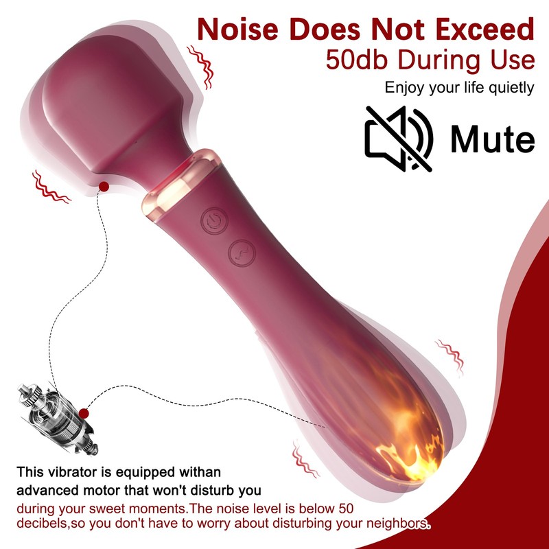 3-IN-1 Heating Double Heads Vibrator 20 Frequency Masturbation Sex Toys Massager gallery