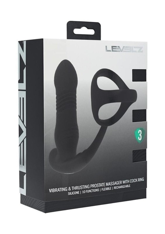 Levelz Vibrating & Thrusting Silicone Rechargeable Prostate Massager with Tri O