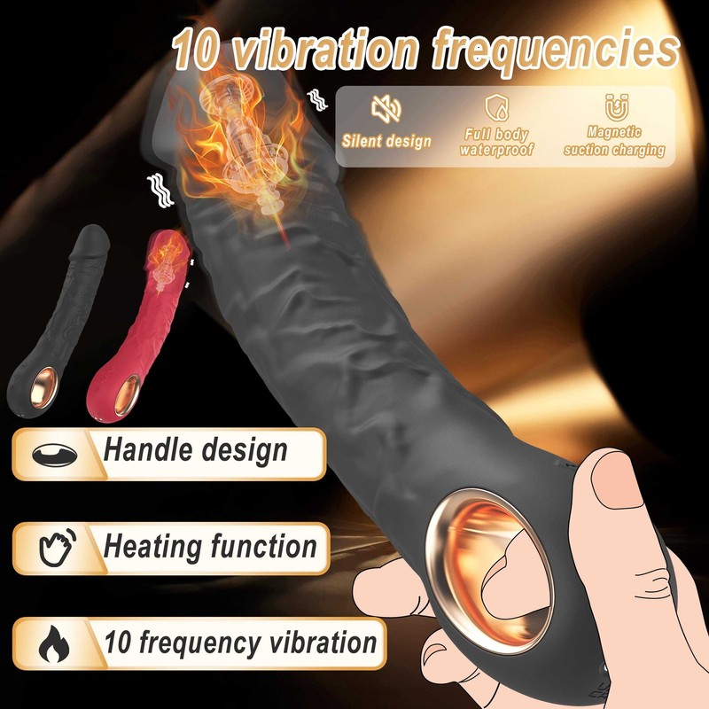 Realistic Massager Wand Anal Vibrator Dildo G-Spot Clit Stimulator Women Sex Toy gallery