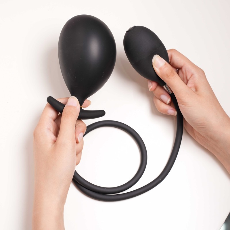 Bondage Expandable Inflatable Pump Anal Butt Plug Sex Toy Women Huge Stretcher