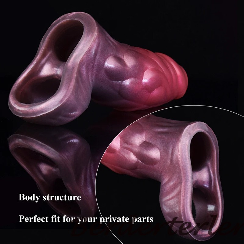 Super Thin Dragon Penis Sleeve Cock Ring Delay Ejaculation Penis Extender SexToy gallery