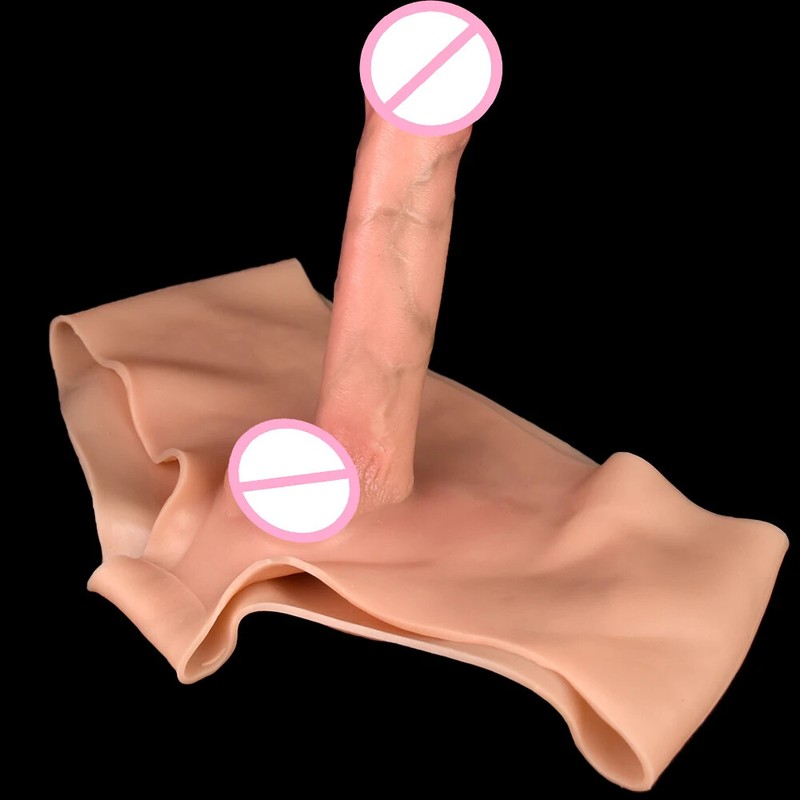 22cm Realistic Dildo Pants Skin Feeling Real Veins Wearable Big Dick Butt Plug
