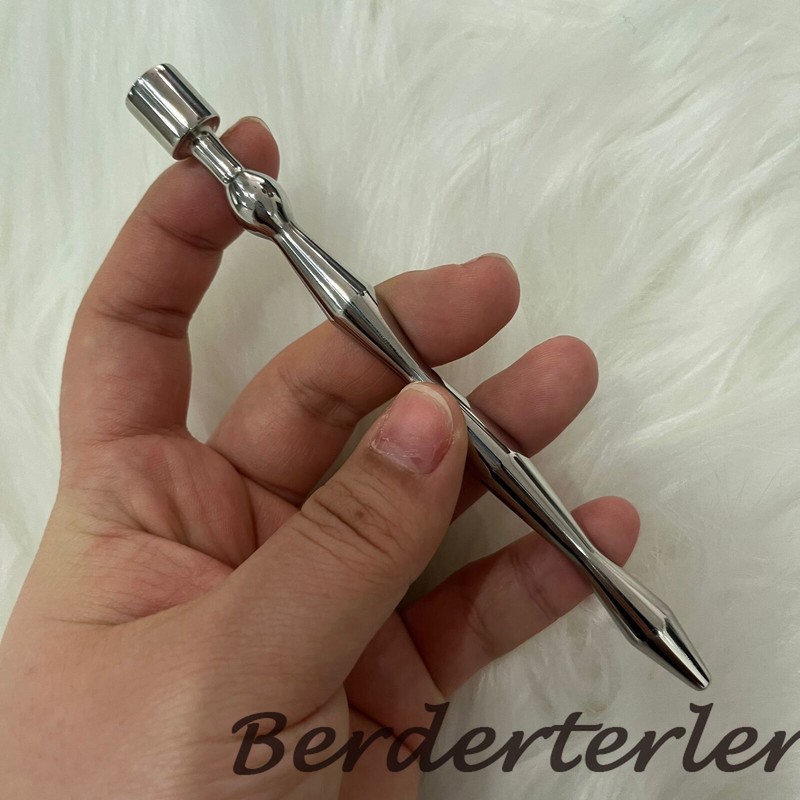 5.12‘’ Penis Plug Solid Dilator Prostate Massager Sounds Stainless Steel Sex Toy
