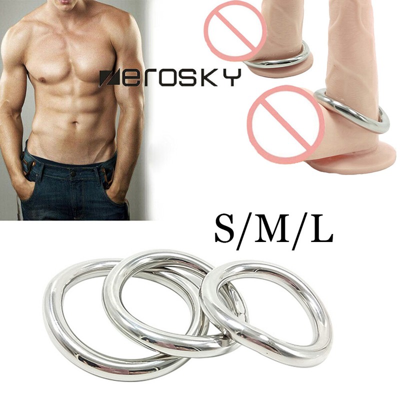 Stainless Steel Metal C-Ring Arc- Male Cock Ring Penis Enhancer for Male