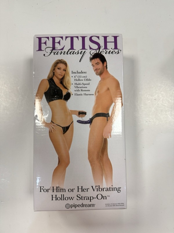 Fetish Fantasy Series For Him or Her Vibrating Hollow Strap-On – Purple