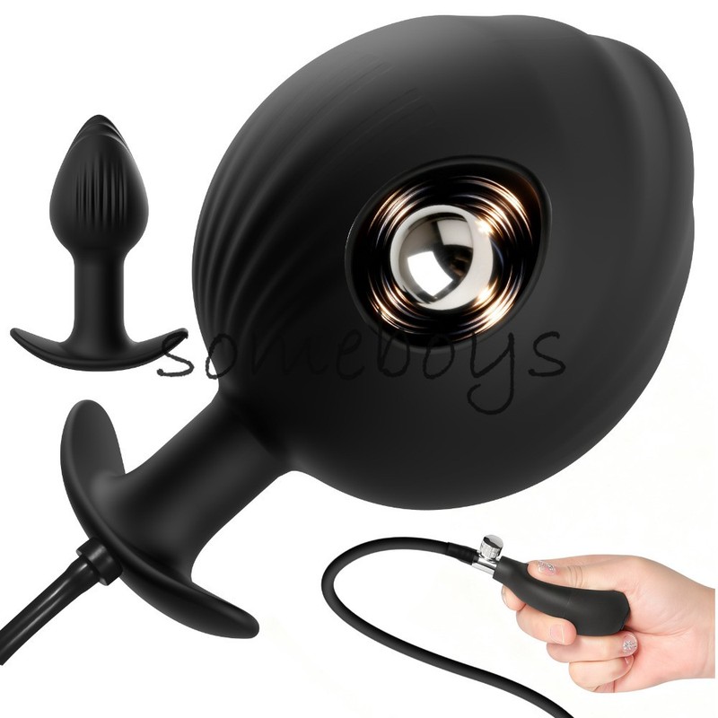 Newly Developed Magnetic Suction Inflatable Anal Plug Huge Buttplug Anus Dilator gallery