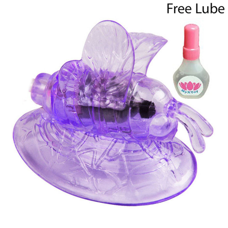 Vibrating Clit Sucker- Purple – Easy to use hand pussy pump – Butterfly Vibrator