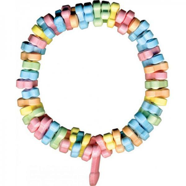 Dicky Charms Candy Rainbow PRIDE Bracelet Penis Shaped Jewelry EDIBLE Gift Party