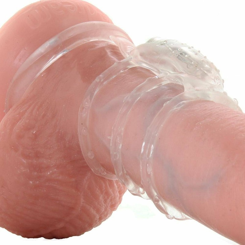 Zinger Vibrating Penis Cock Cage Ring Sleeve Sheath Girth Enhancer Enlarger gallery