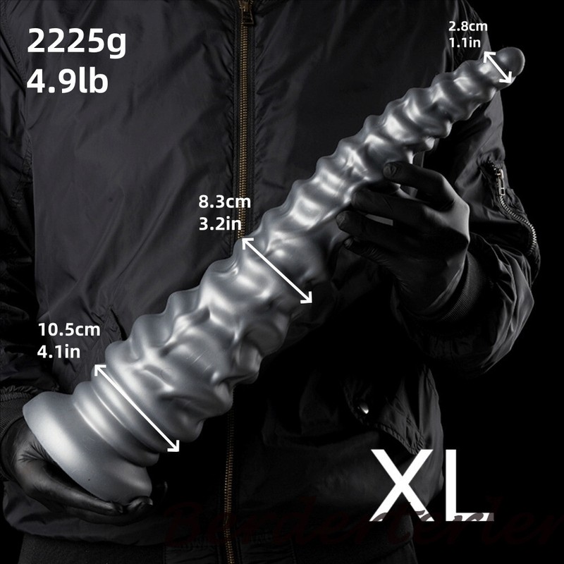 Huge Long Spiral Anus Expander Anal Plug Silicone Dildo Vaginal Deep Stimulation gallery