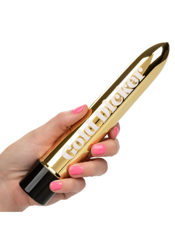 Gold Dicker Personal 17cm Dildo Vibrating Unisex Gold Color Waterproof gallery