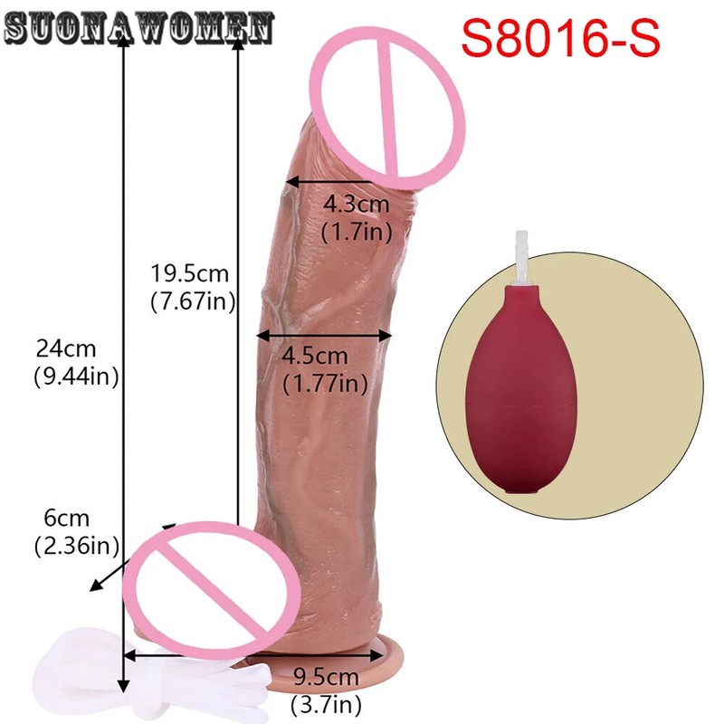 9 Inch Strap On Solid Dildo Silicone High Elastic Wearable Anal Plug Pants Toys gallery