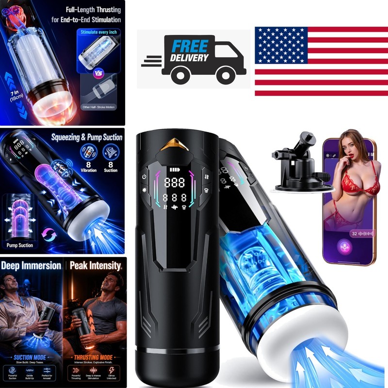 Pocket Pussy for Men with Adjustable Suction and Thrusting Features for Realism