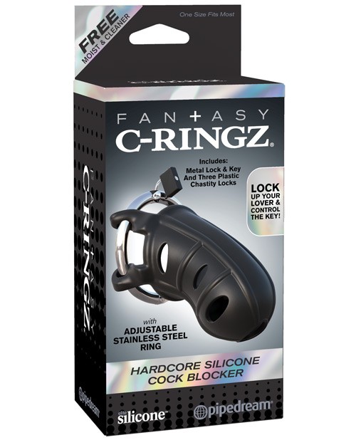 Fantasy C-Ringz Hardcore Silicone Cock Blocker-Chastity Cage-Comfort and Control