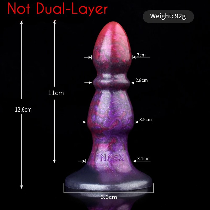 Realistic Veins Dual-layer Dildo With Suction Cup Large Penis Vaginal Sex Toys