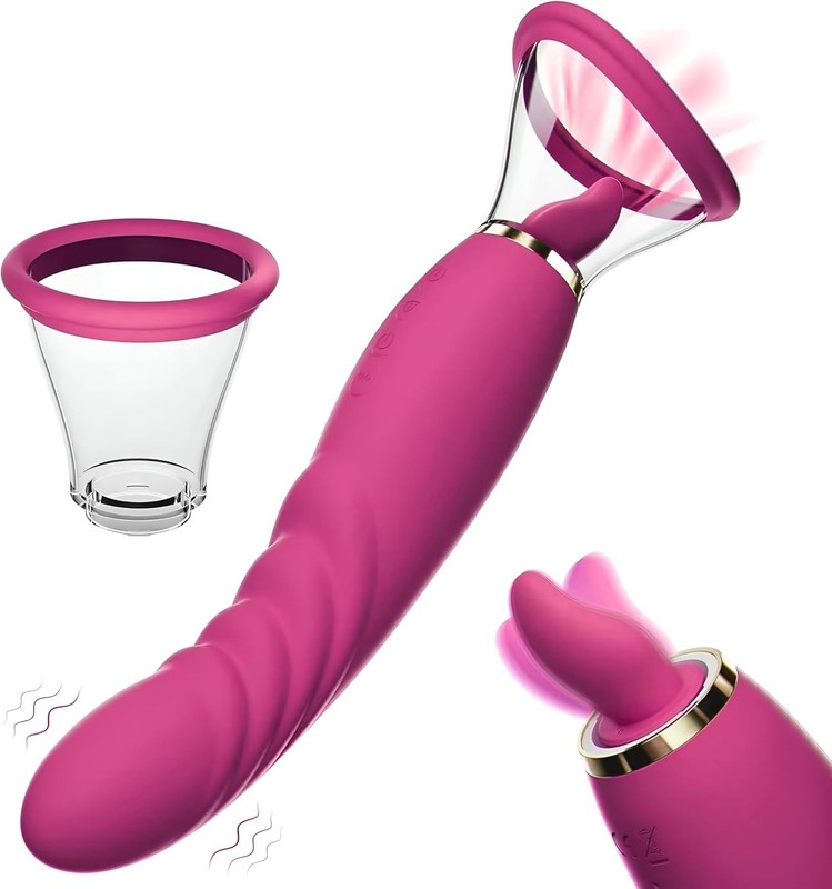 Clit Licker 3-in-1 Heating G-Spot 10 Vibrator,Waterproof Tongue Licking Sex Toy gallery