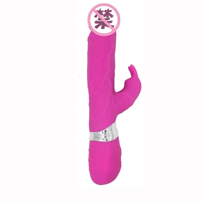 Simulated male double AV vibration rod for female use - adult sex product gallery