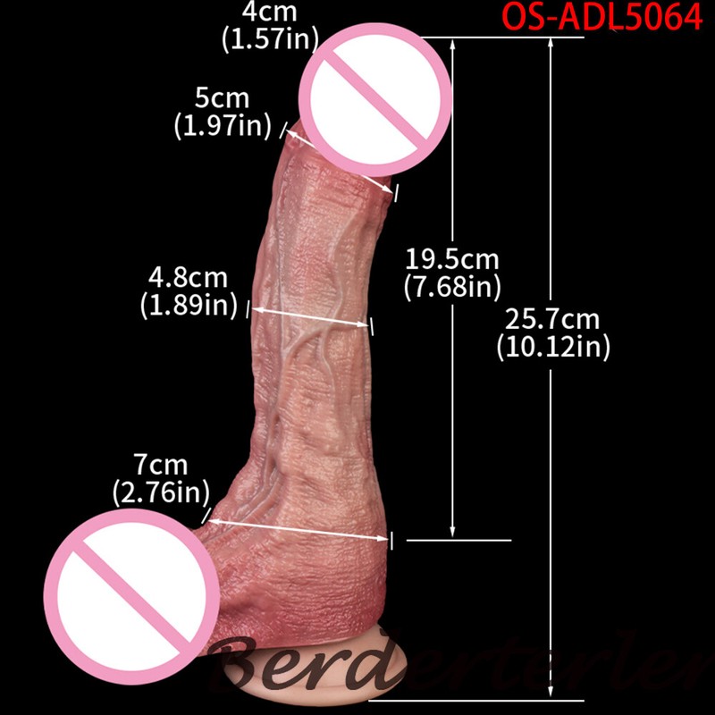 Realistic Huge Dual Layer Silicone Dildo With Suction Cup Vaginal Anal Sex Toys gallery