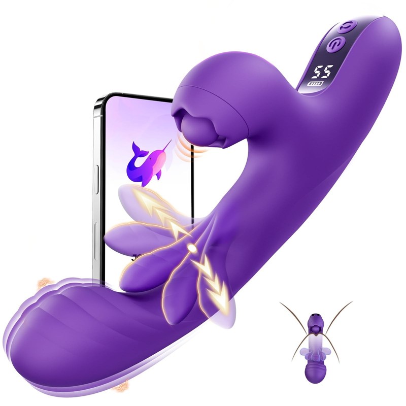 Flapping Rabbit G-spot Vibrator Clit Tapping Dildo Stimulator Sex Toys for Women