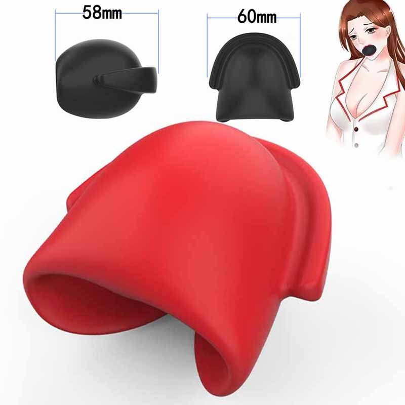 2024 Silicone Open Mouth Gag Tongue Fix Fetish Dilator Ball Oral for Couple New gallery