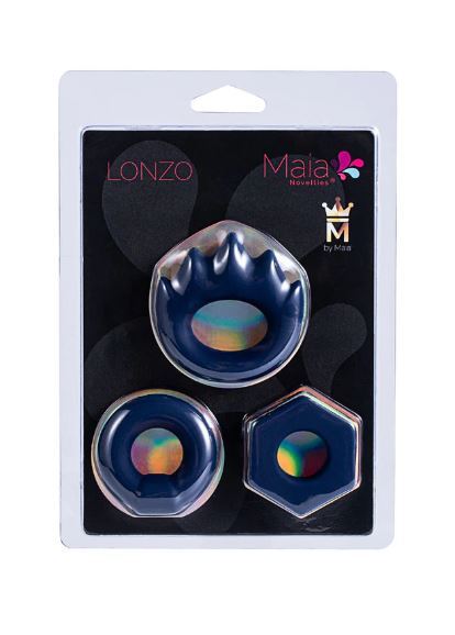 LONZO Liquid Silicone Super Stretch 3-Piece C-Ring Set