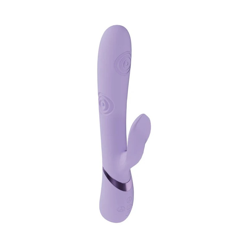 Vive Fronda Triple Motor G-Spot Vibrating & Tapping Leaf Clit Stimulator- Purple gallery