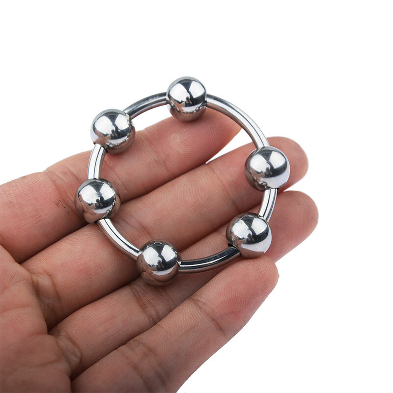 Rolling Ball Stainless steel Glans penis Head Dick Ring Increase Orgasm Sex Toys gallery