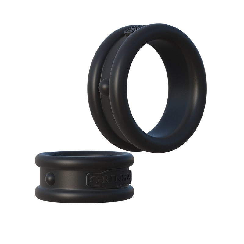 Fantasy C-Ringz Max Width Silicone Rings – Black