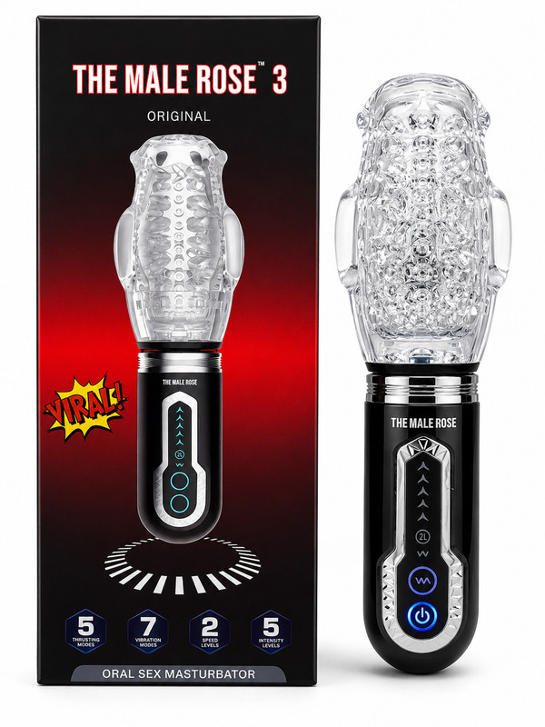 The Original Male Rose 3 Automatic Stroker Thrusting Rotating Vibrating Wireless