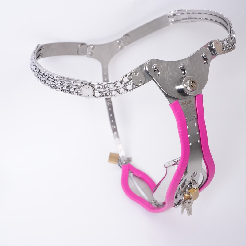 Stainless Steel Chastity Belt Invisible Lockable Adjustable Pants For Male Plug gallery