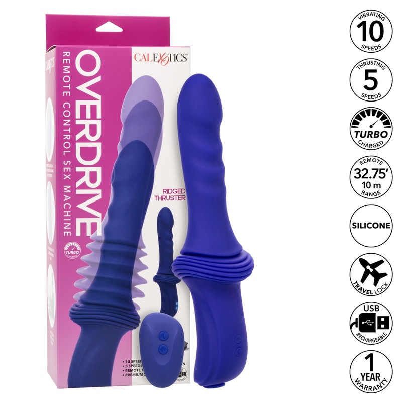 Overdrive Remote Control Sex Machine Ridged Thruster 10 Speeds Premium Silicone gallery