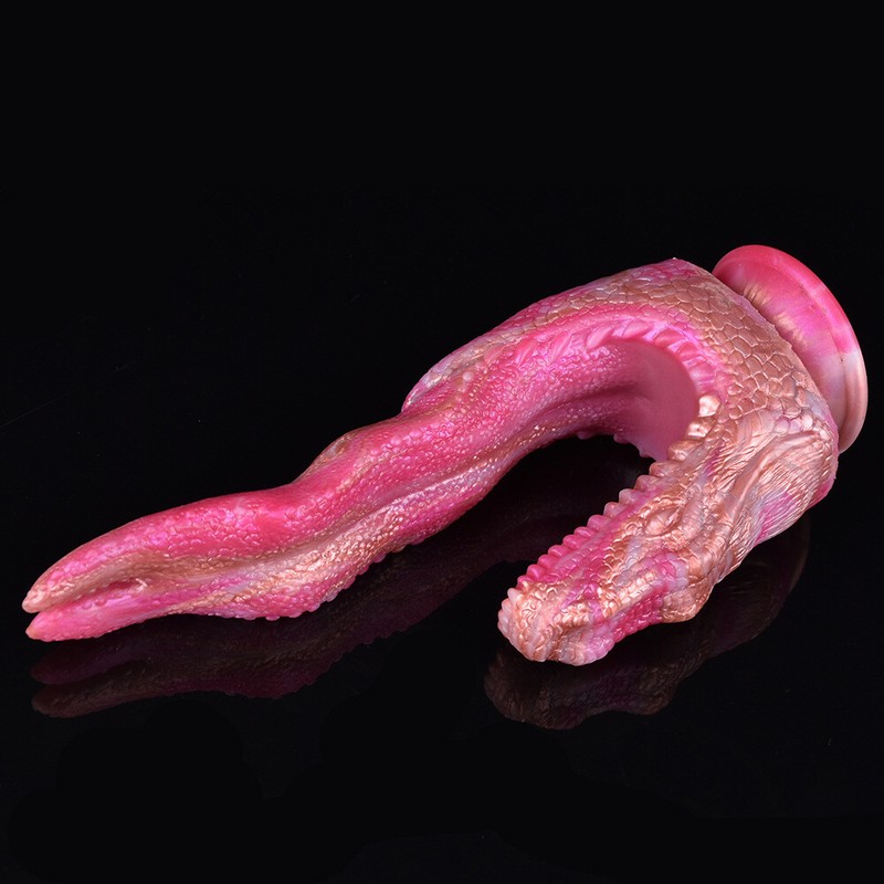 Huge Wide Penis Double-ended Dildo Anal Dong Sucker Adult Masturbator Sex Toy gallery
