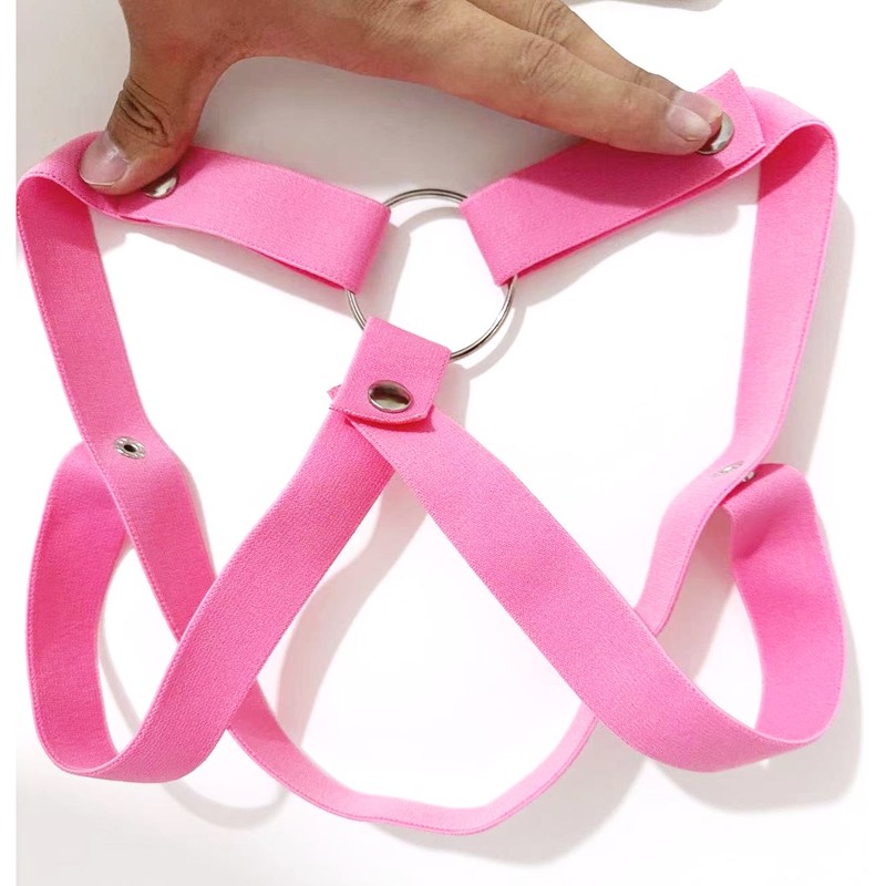 Metal Chastity Cage Chastity Belt Elastic Anti-off Auxiliary Strap For Male