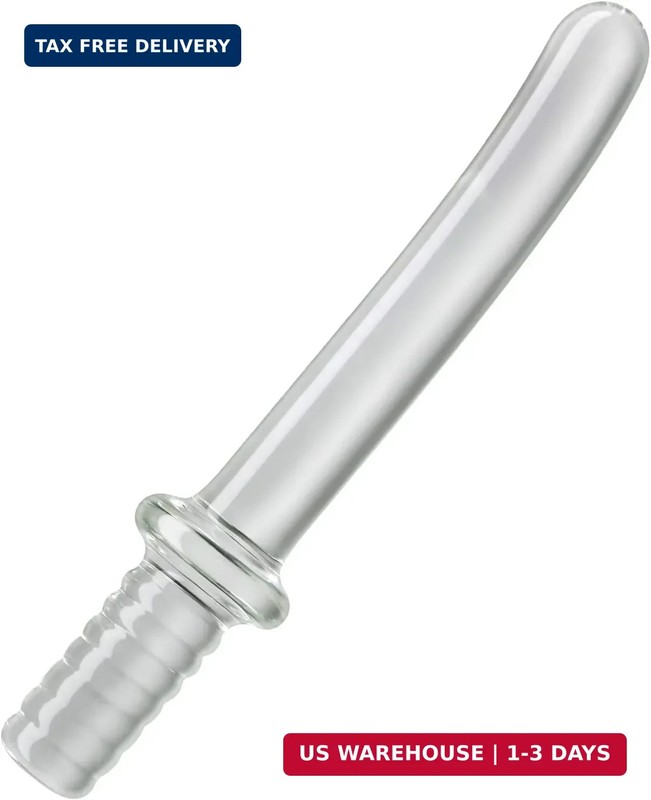 Crystal Glass Dildo Masturbation Wand, Vaginal Masturbation Massager Anal Butt P