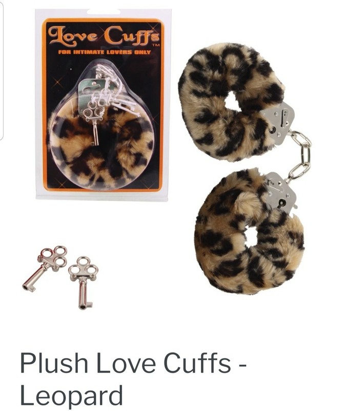 Golden Triangle- Plush Love Cuffs- Leopard