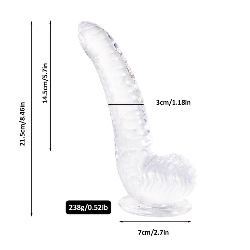 21.5cm Jelly Dildo Suction cup Dong, 8.46" x 1.18" Soft Penis anal Dildo Sex toy gallery