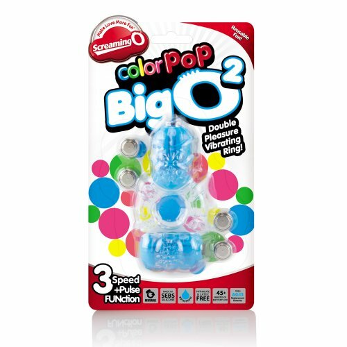 Color Pop Big O 2 Silicone Double Vibe Cockring Waterproof Assorted Colors gallery