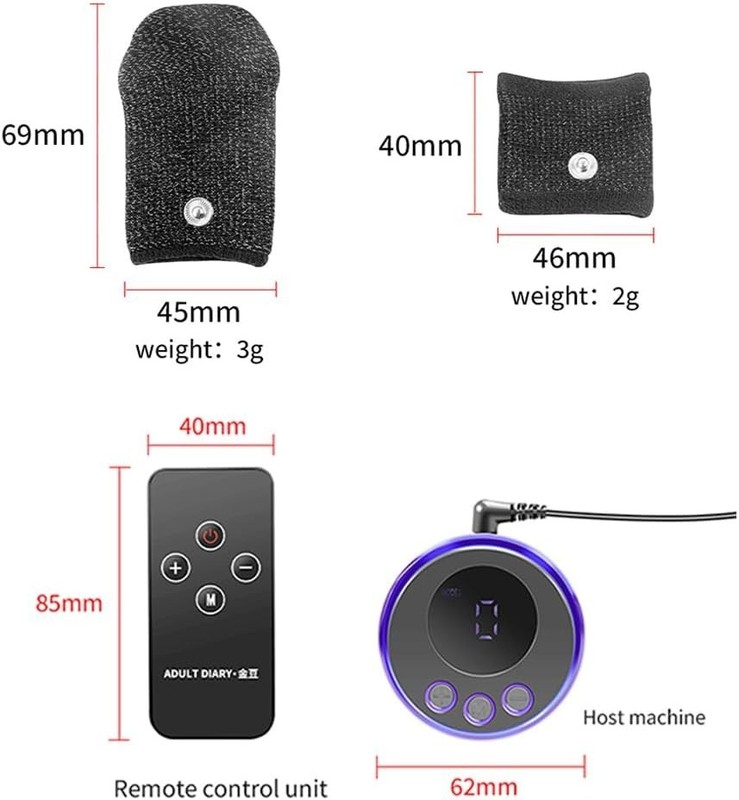 E-stim Cock Ring Set with Adjustable Shock Levels for Sensational Stimulation gallery