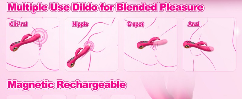 Realistic G-spot Rabbit Vibrator Dildo Anal Clitoral Massager Sex Toys for Women gallery