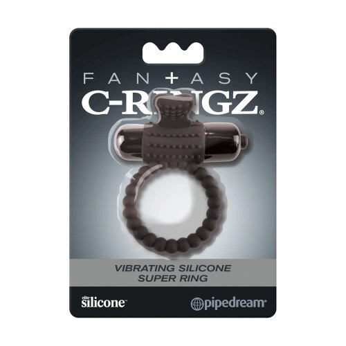 Fantasy C-Ringz Vibrating Silicone Super Ring - Black gallery