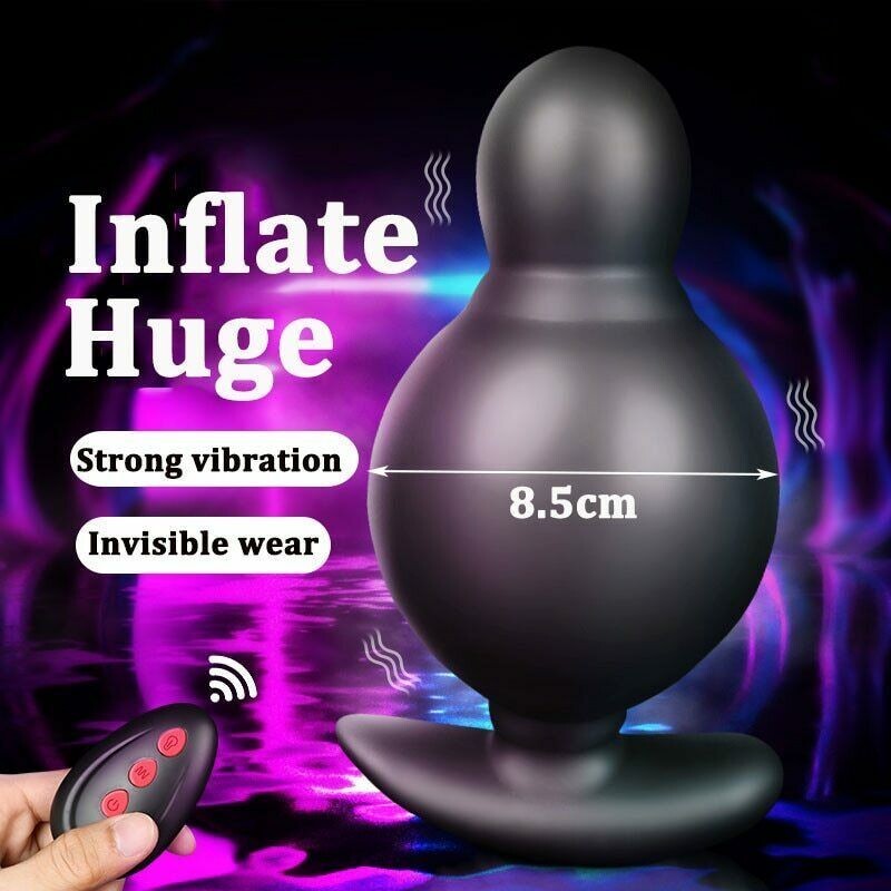 Inflatable Anal Vibrator Butt Plug Male Prostate Massager Big Anal Plug Sex Toys