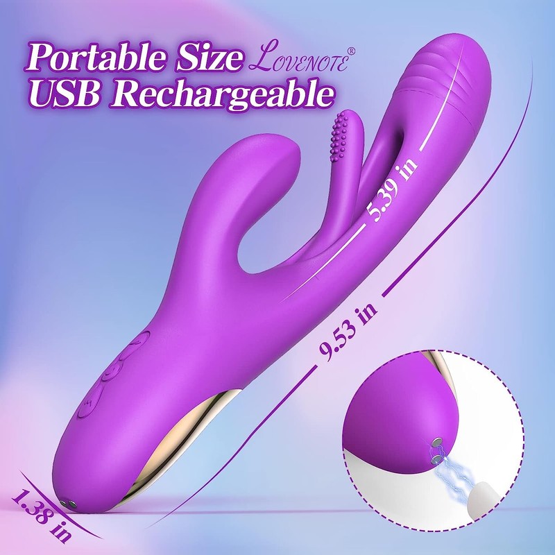 Flapping Rabbit Vibrator Tapping G-Spot Massager Dildo Sex Toys For Women gallery