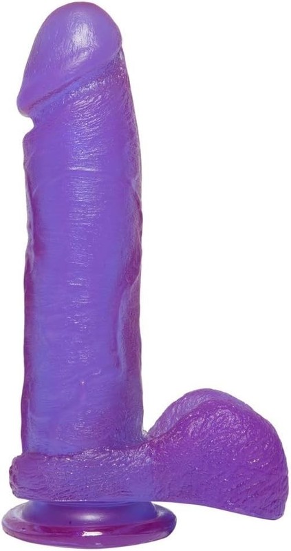 Realistic 8 Inch Purple Cock with Strong Suction Cup Base for Hands Free Play gallery