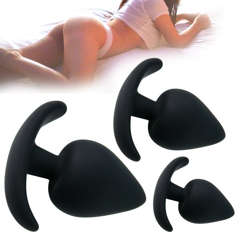 3Pcs Beginner Silicone Butt plug Set Small Large Soft Wearable Anal Kit Trainer