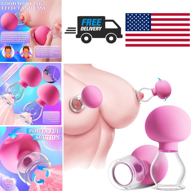 Adult Nipple Sucker Pump for Couples Pleasure Silicone Waterproof Design Pink