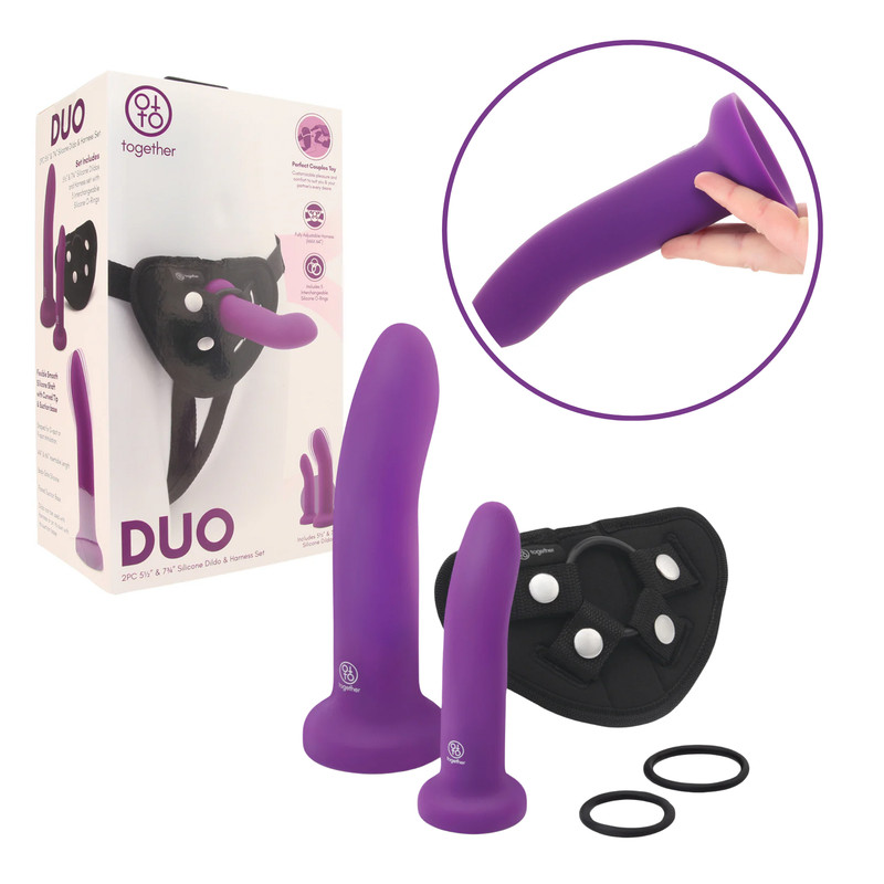 2pc Silicone Harness Kit Hands-Free Pegging Sex Toy Strap-on Dildo Sex Toy
