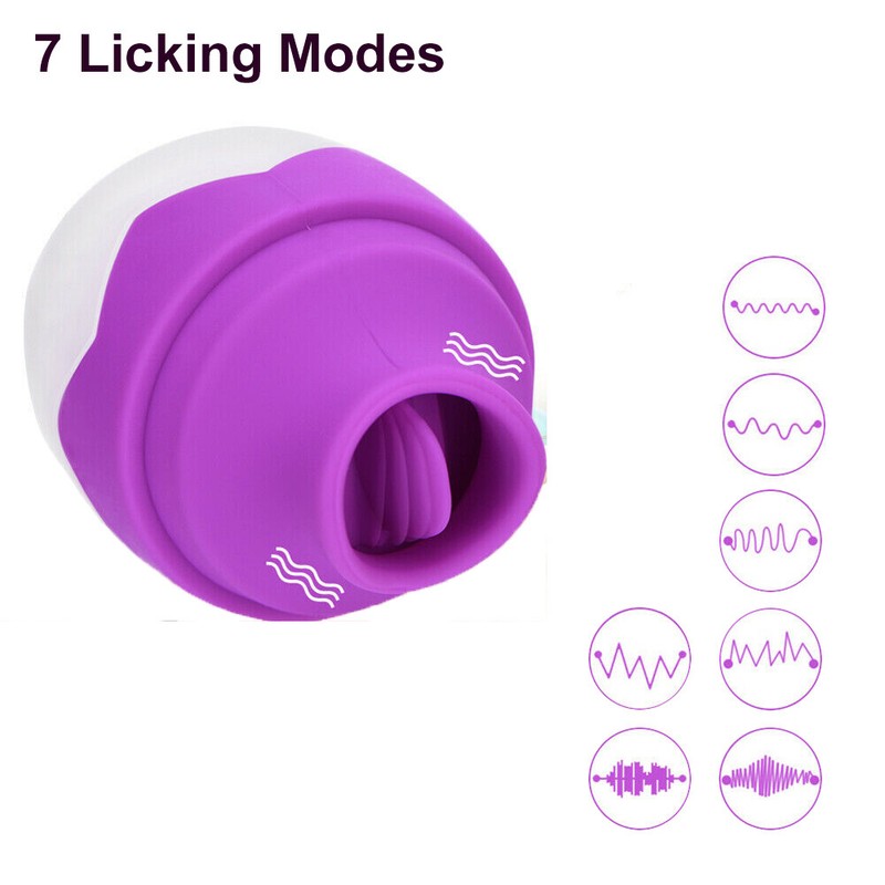 Clit Licking Vibrator for Women Silicone Tongue Adult Sex Toys USB Rechargeable gallery