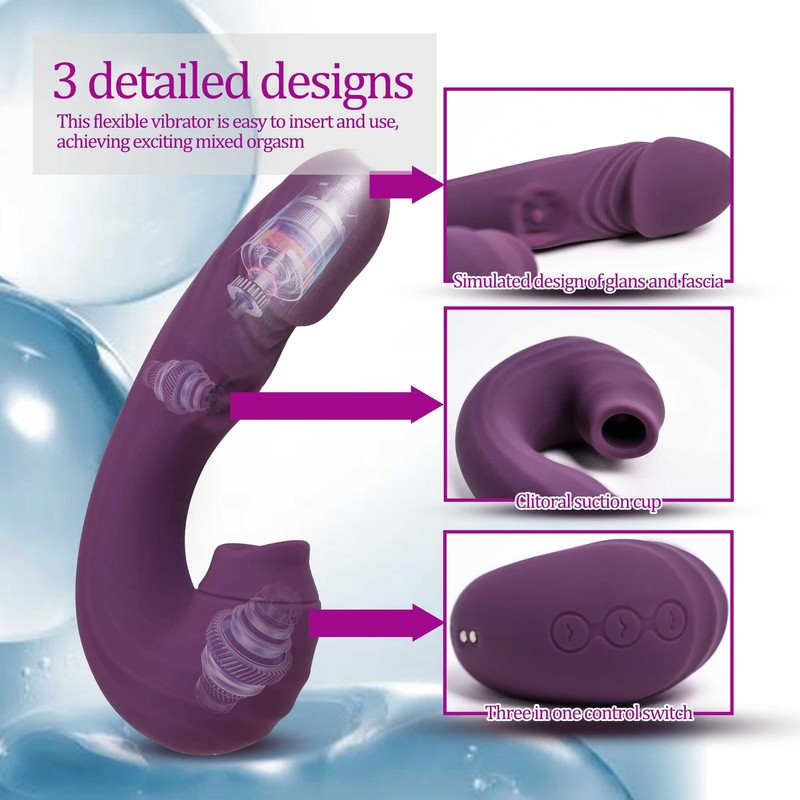 Vibrator G-spot Dildo Clit Vaginal Massager Sucking Stimulating Sex Toys Women gallery