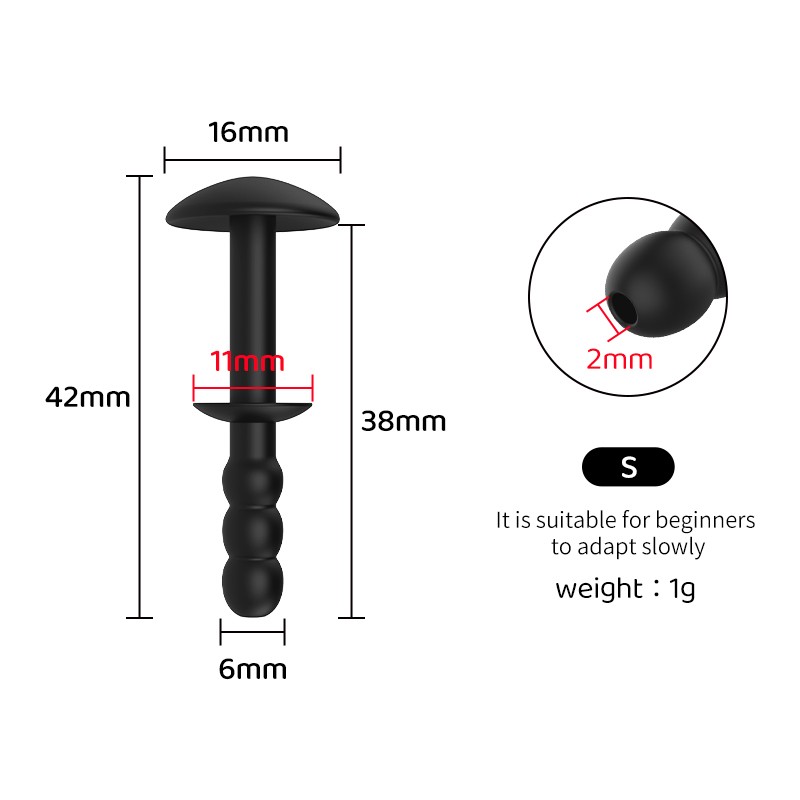 Man Hollow Urethral Insertion Sounding Stretcher Dilator Penis Plug Male Sex Toy